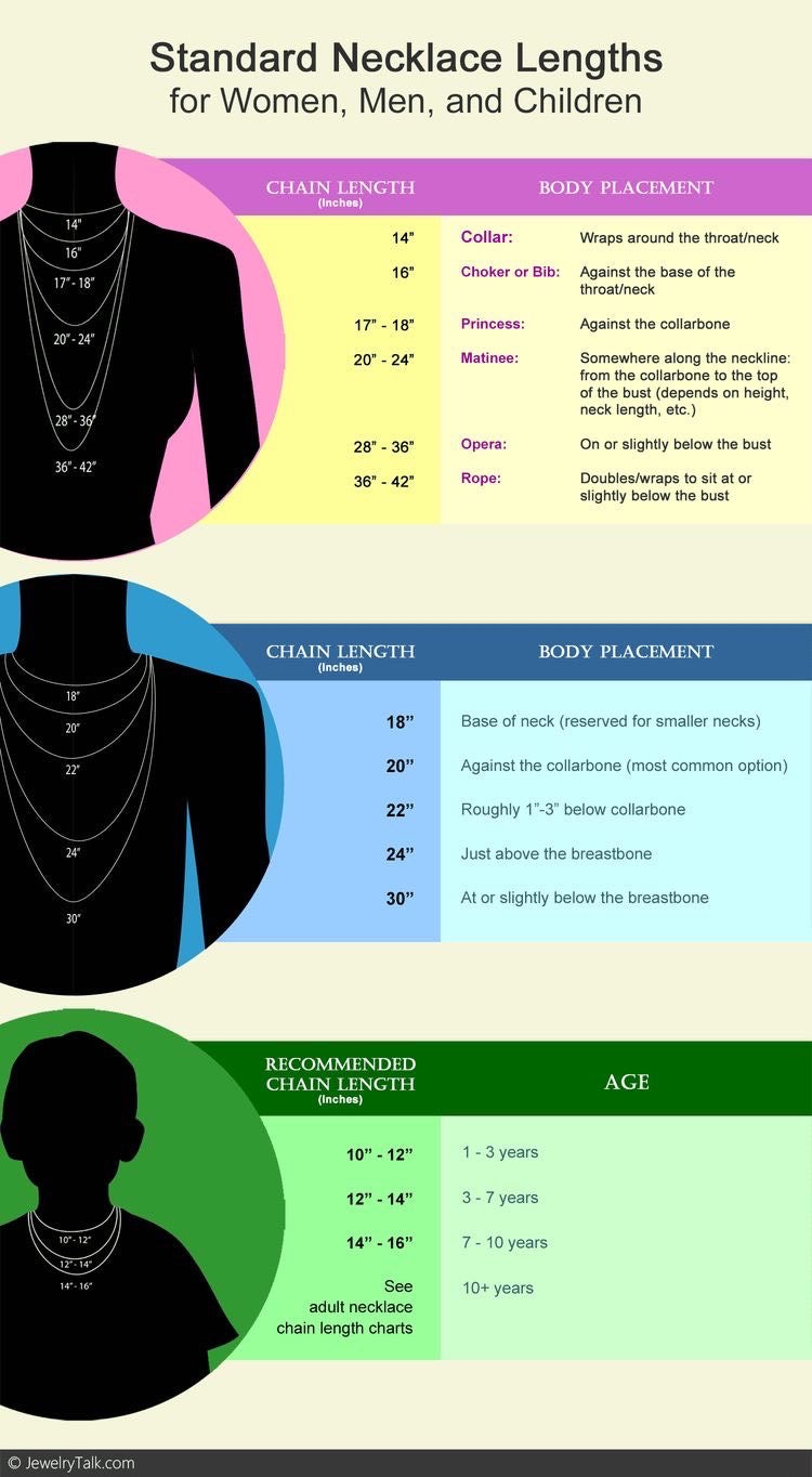 Regular sales necklace length