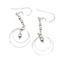 E0018 Ear Hook Earrings, Round Dangle Pattern